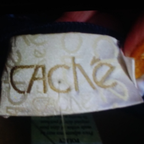 Cache Metallic Sequined Purple Top - Picture 2 of 4